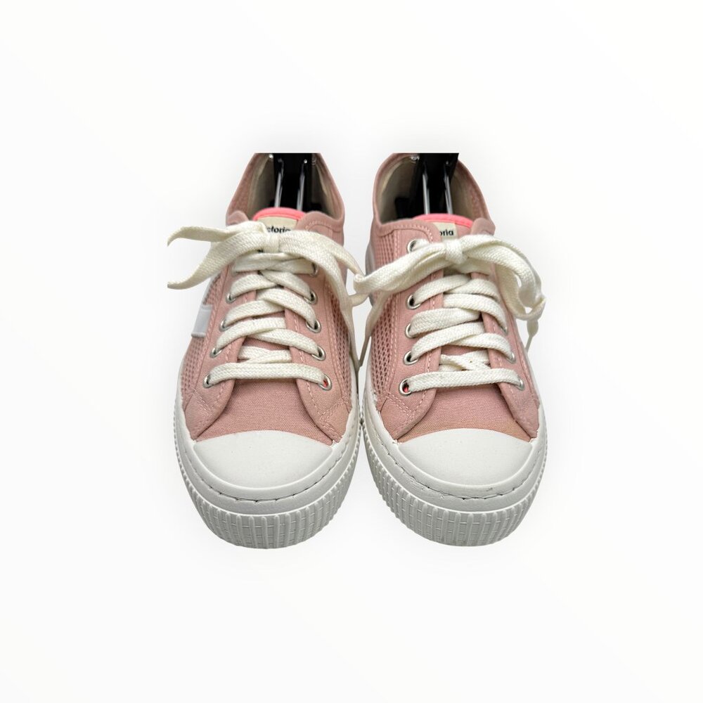 Victoria Women's 1915 Re-Edition Pink Mesh Low-Top Sneakers - Picture 2 of 10